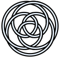 12-crossing symmetric knot (three-fold)