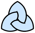 Tightly-knotted triquetra (original PNG)