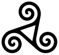 Spiral triskele around hollow triangle (original PNG)