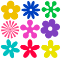 Retro flowers