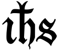 Medieval-style IHS monogram of name of Jesus (original PNG)