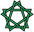 Irregular interlaced decagram