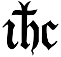 Medieval-style IHC monogram of name of Jesus (original PNG)