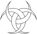 Diana of Poitiers crescents interlaced in incomplete Borromean rings pattern (original PNG)