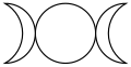 Three phases of moon triple goddess symbol (original PNG)